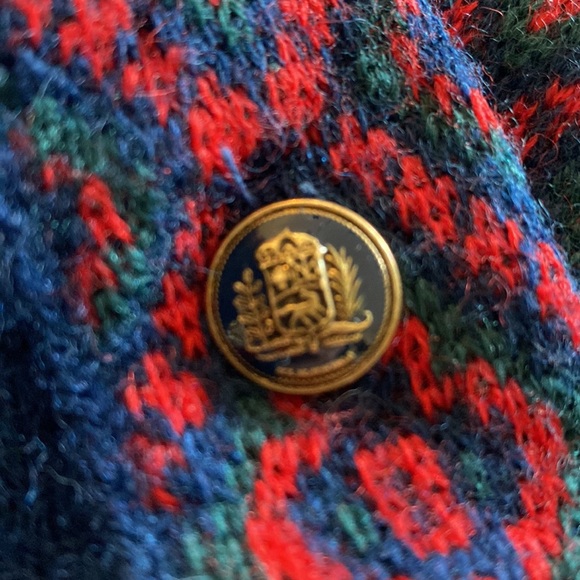 Vintage Pendleton wool cardigan sweater navy Size small - Picture 8 of 8